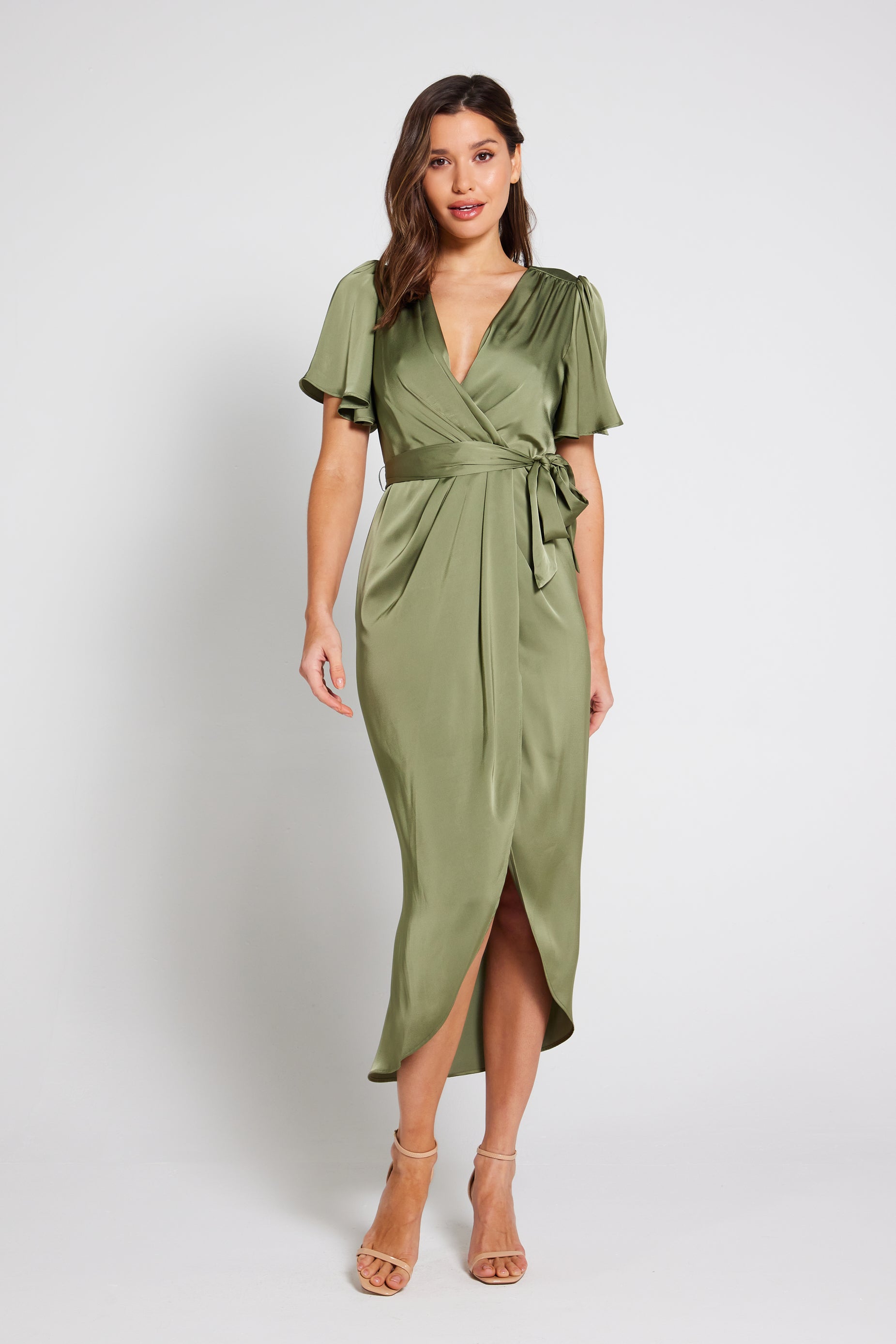Olive Green Club Dress Lifetime Olive Satin Cowl Neck Maxi Dress Olive Green Club Dress Lifetime Olive Satin Cowl Neck Maxi Dress