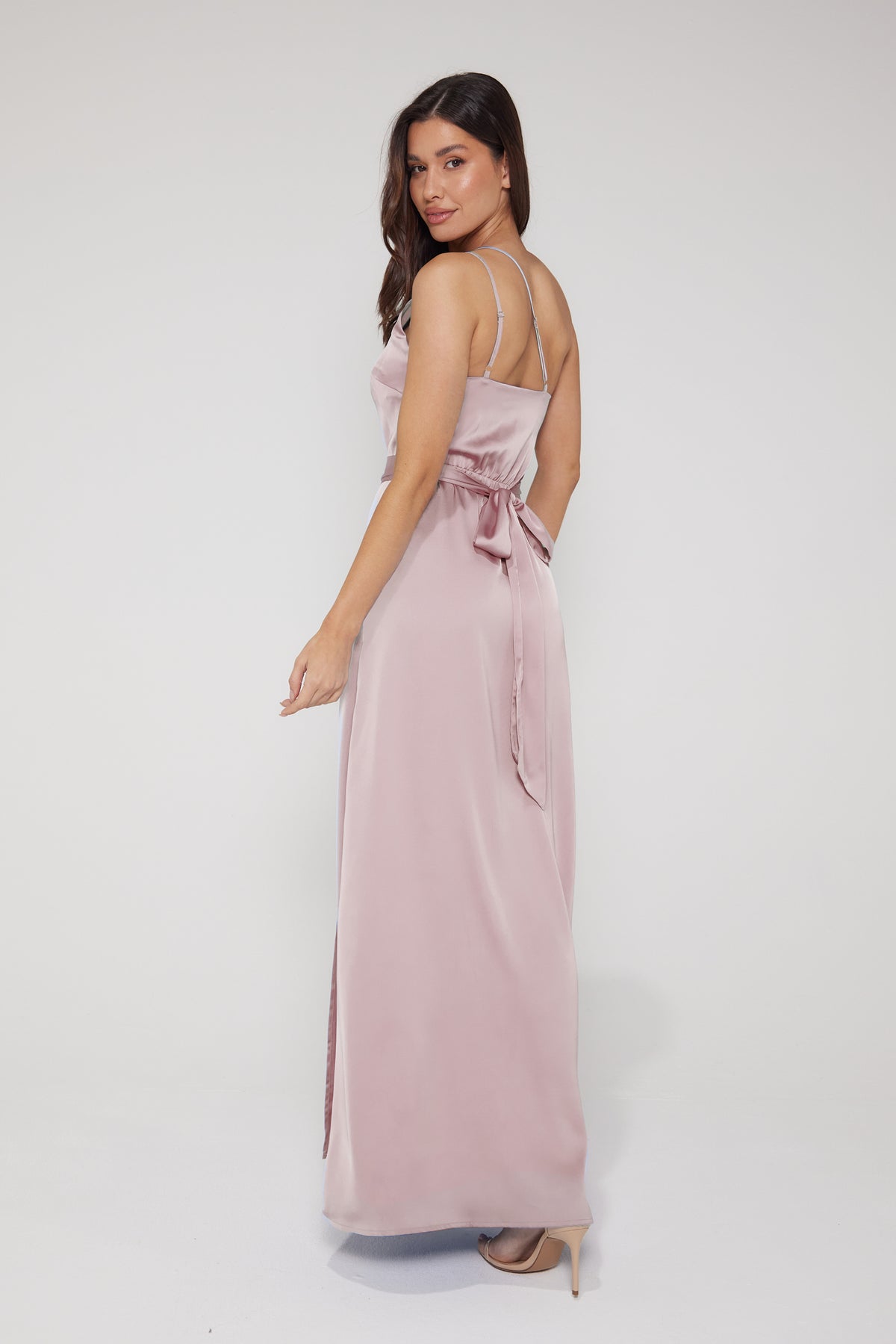 Aria One Shoulder Maxi Dress - Blush