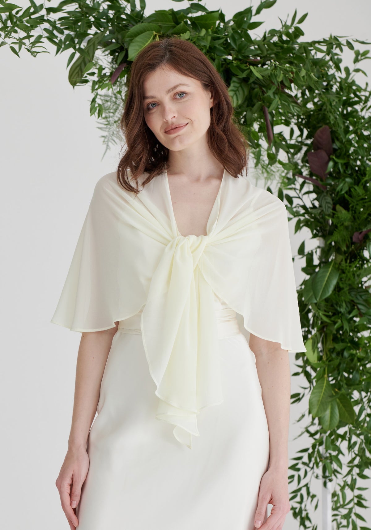Sheer Cover Up Shawl - Ivory