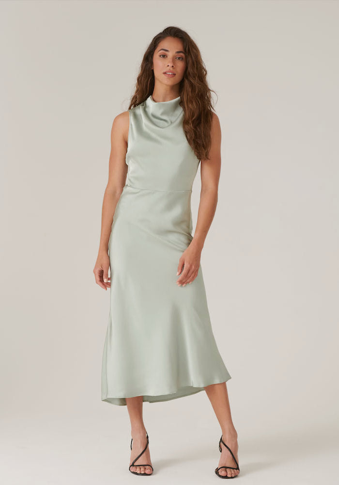 Halter neck slip dress clearance