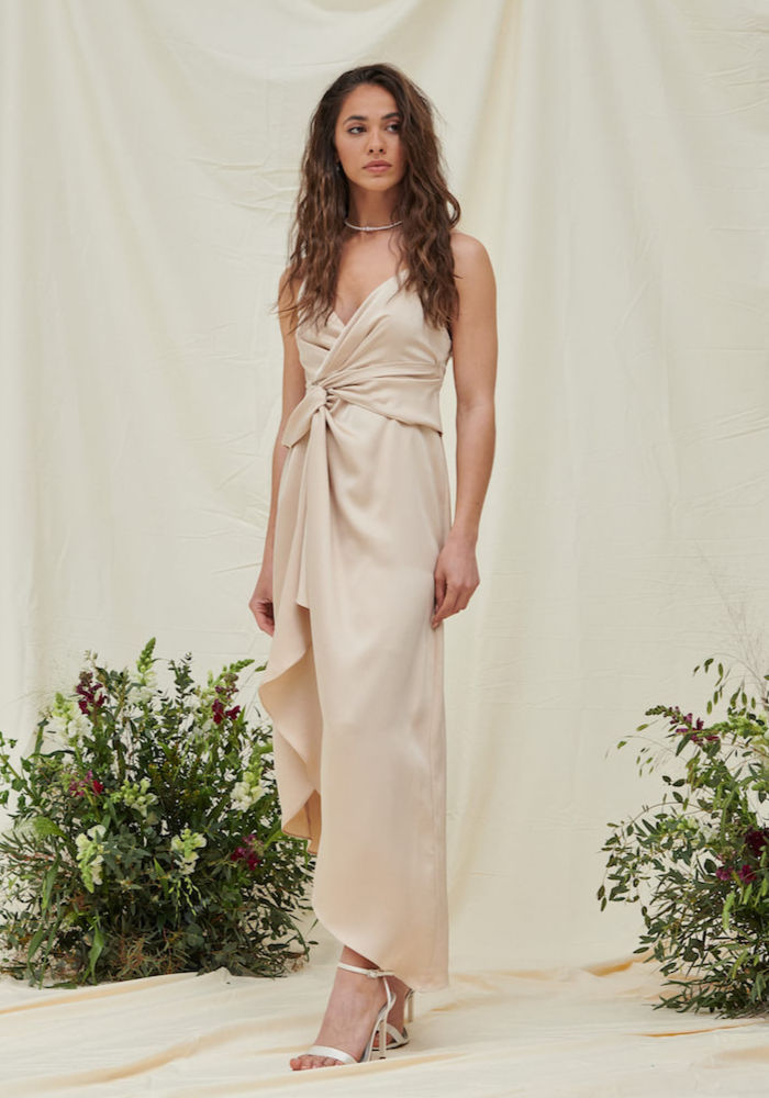 Shona joy oro wrap on sale midi dress