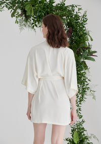 Bridal Satin Robe - Ivory