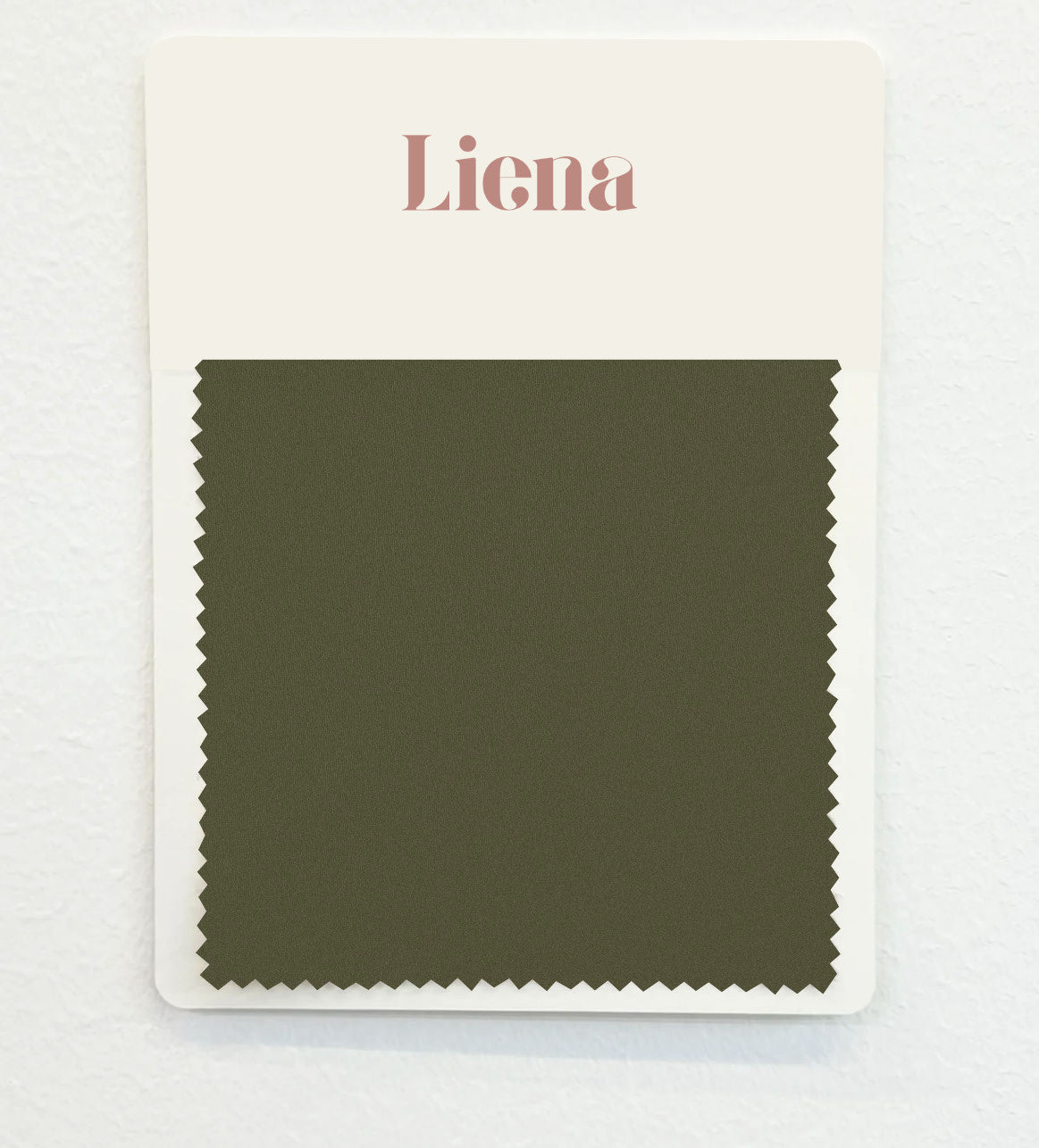 Satin Fabric Swatch Card - Olive