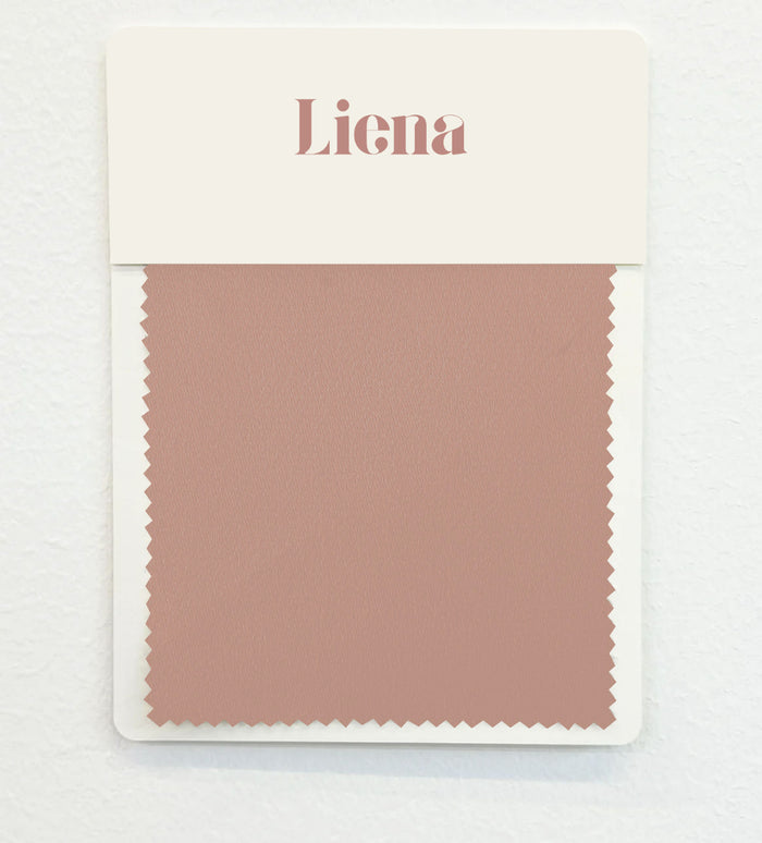 Satin Fabric Swatch Card - Rose Pink