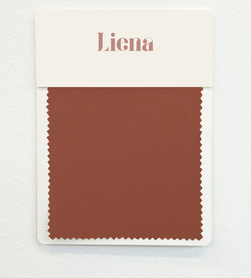 Satin Fabric Swatch Card - Rust