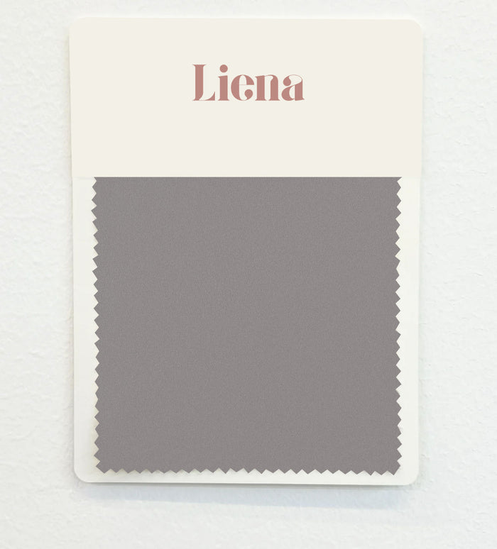 Satin Fabric Swatch Card - Silver