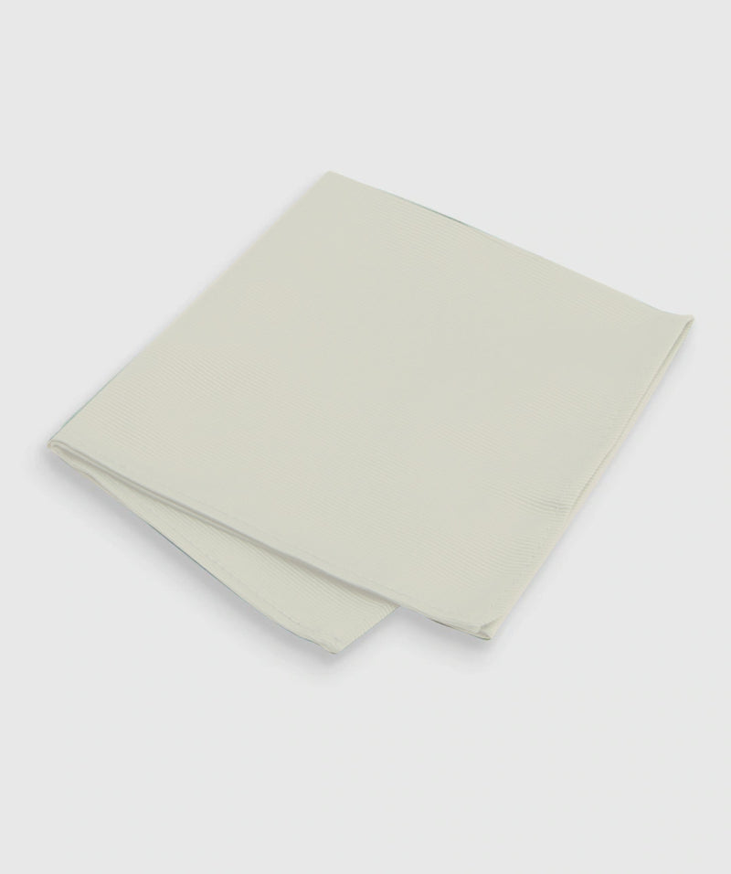 Satin Fabric Pocket Square - Ivory