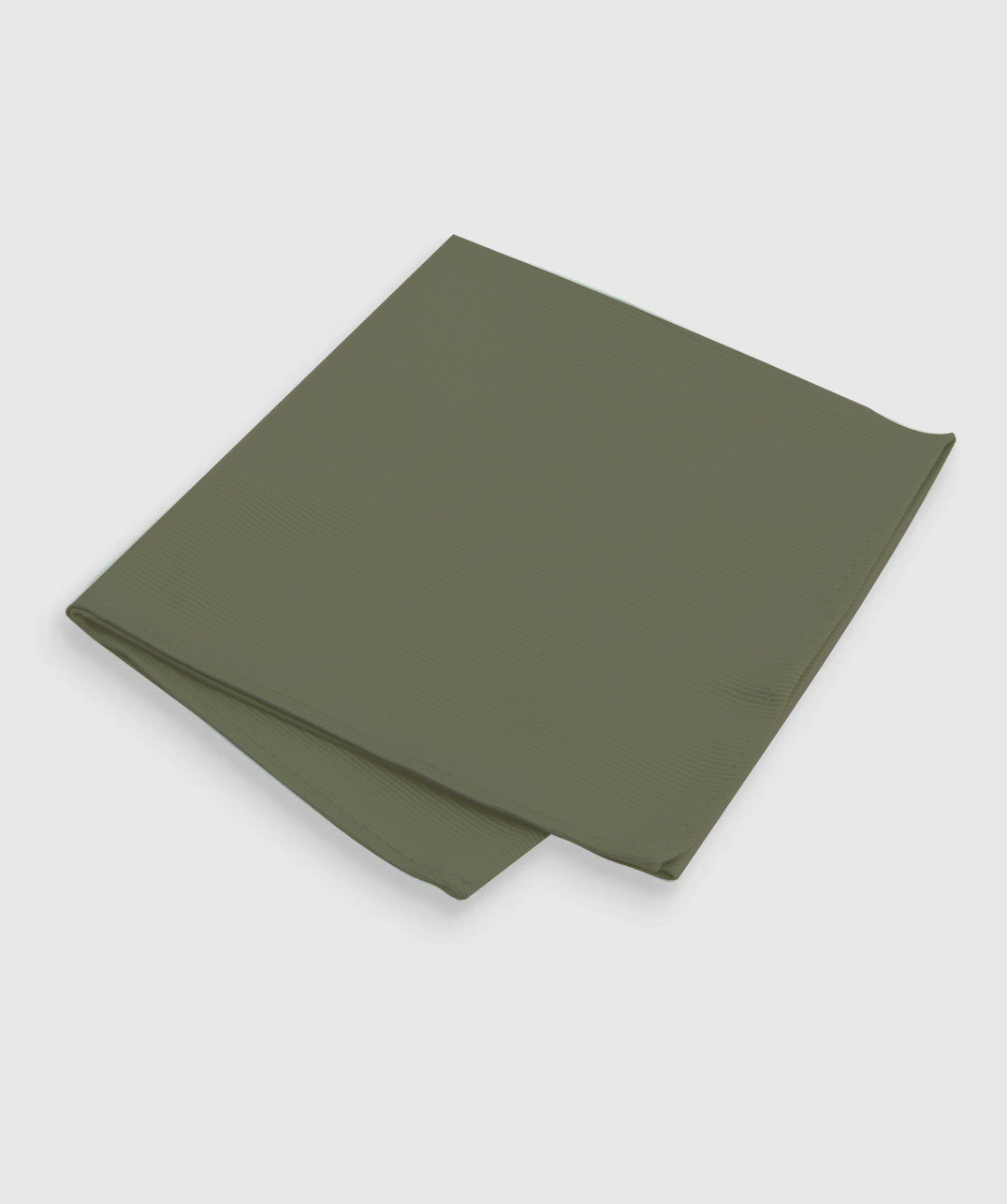 Satin Fabric Pocket Square - Olive