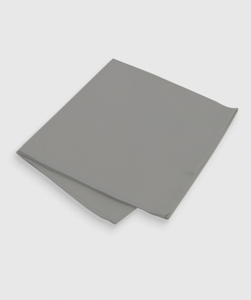 Satin Fabric Pocket Square - Silver