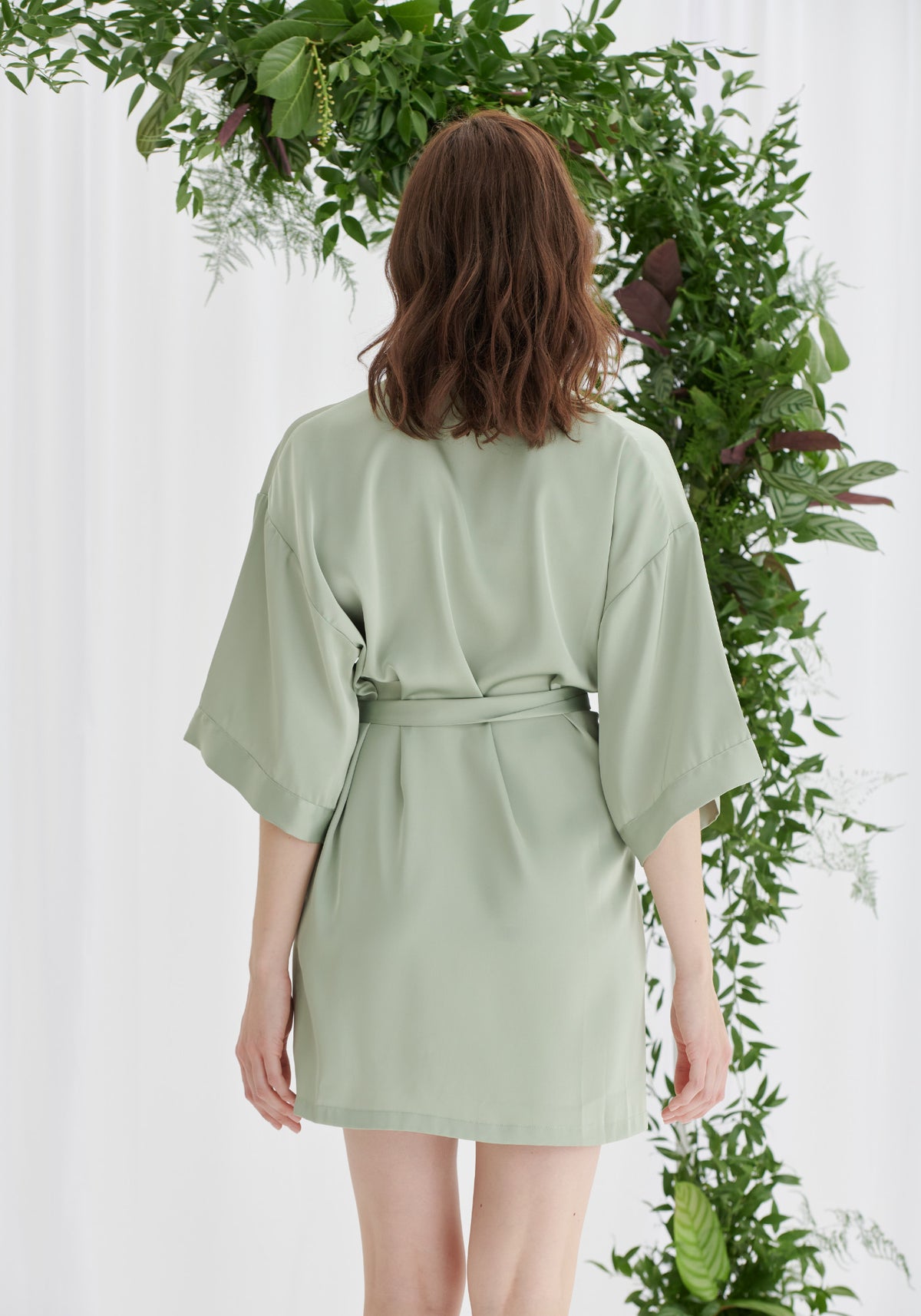 Bridesmaid Satin Robe - Sage Green