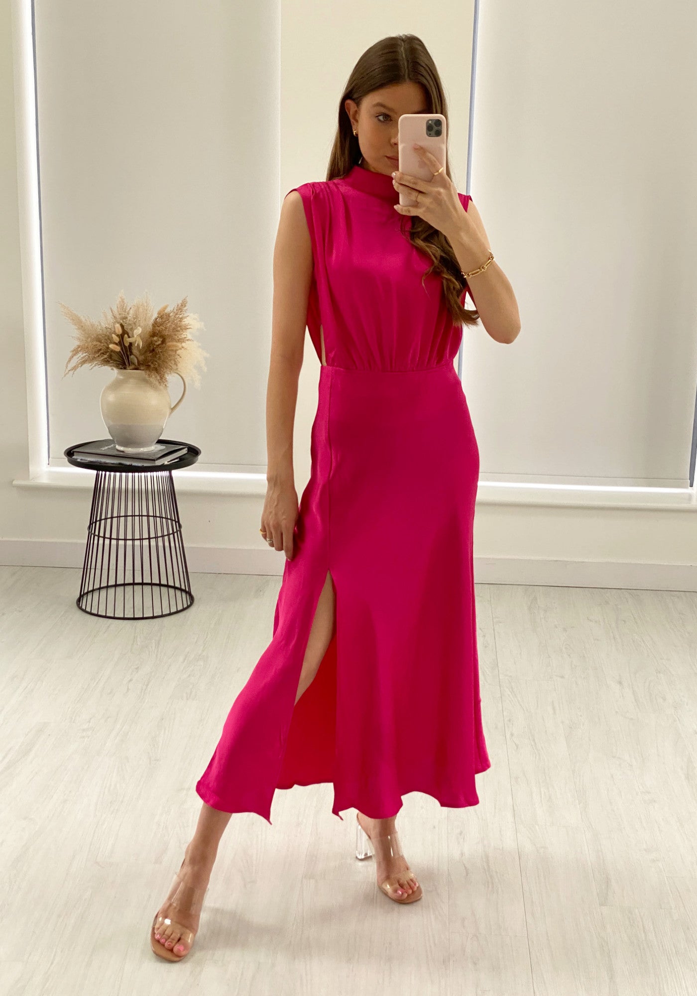 Fuschia pink online occasion dress