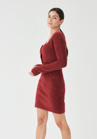 Cadie Knit Dress Set - Burgundy - Outlet