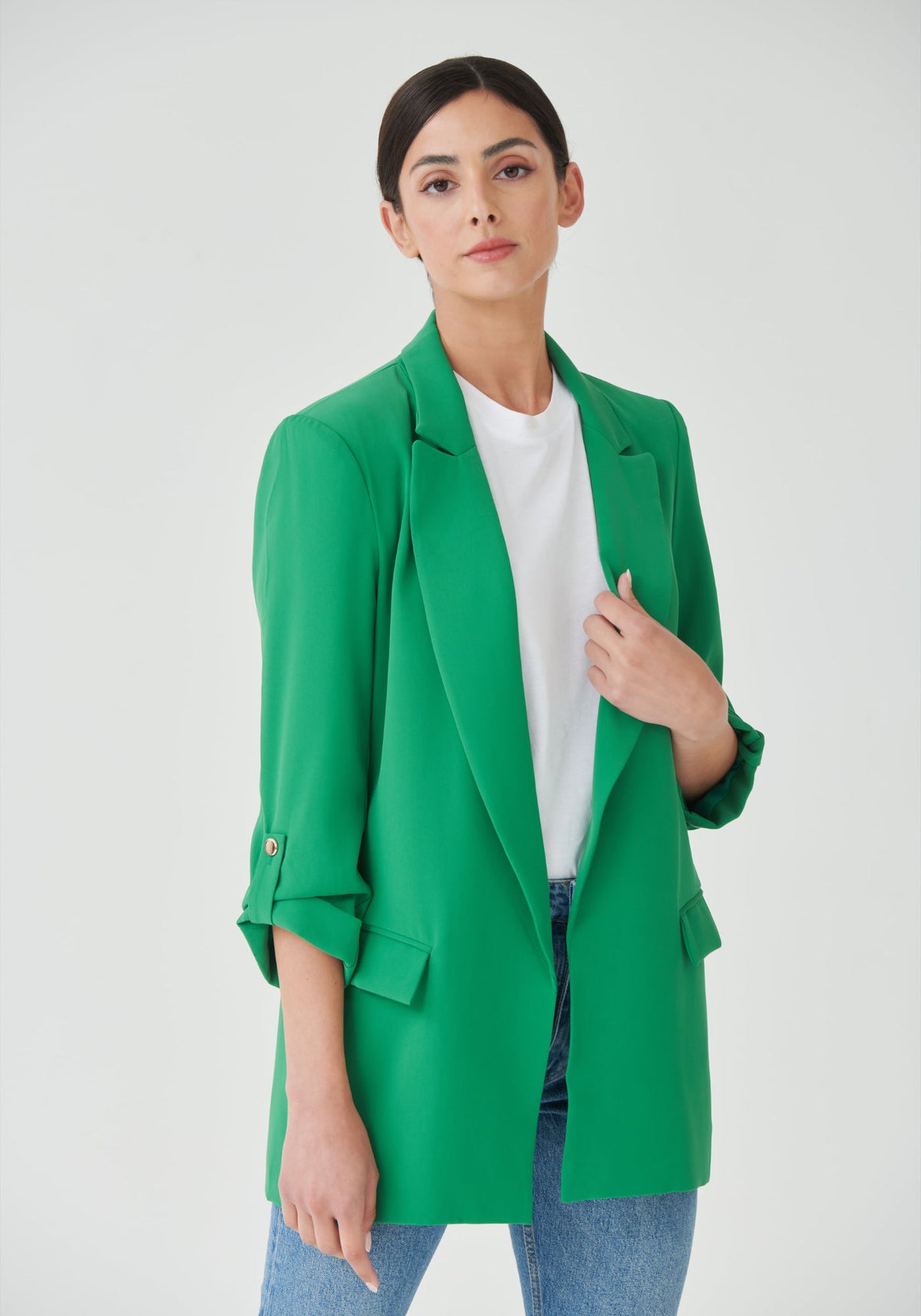 Courtney Oversized Blazer in Green - Outlet