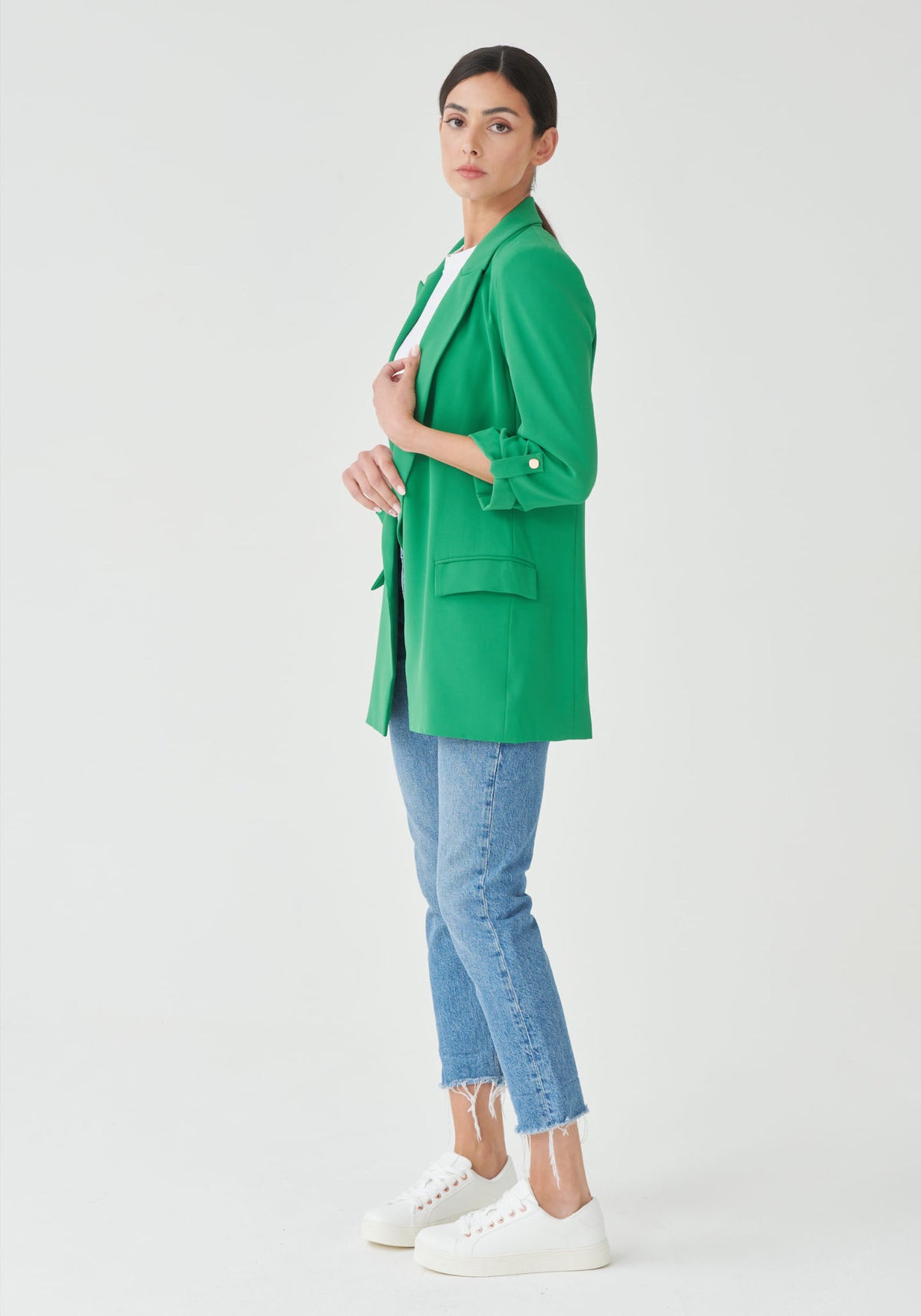 Courtney Oversized Blazer in Green - Outlet