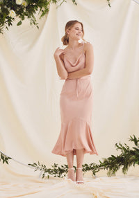 Pink Satin Dress - Light Pink Dress - Baby Pink Dress - Blush Pink Satin Dress